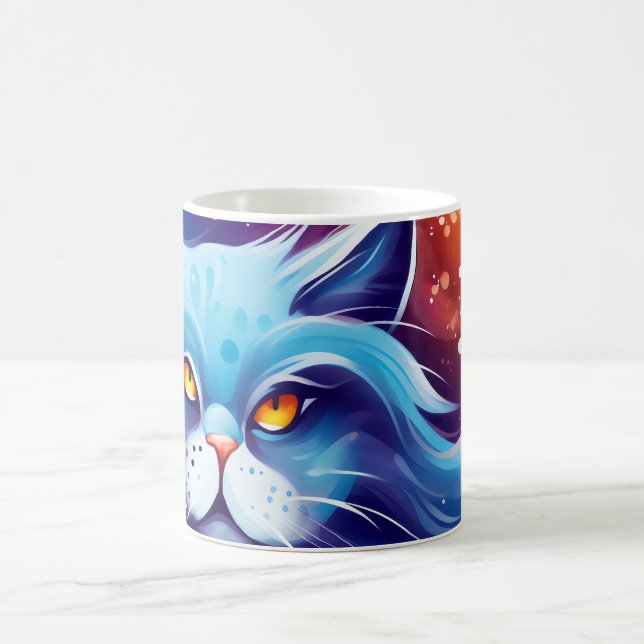 Mug Magic Monde abstrait de couleurs de chat de rêve (Centre)