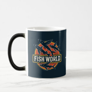 Mug Magic Monde de Poisson Rétro Poisson Volant Parodie Grap