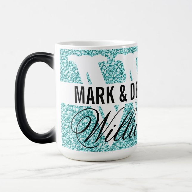 Mug Magic Monogramme aquatique chatoyant (Gauche)