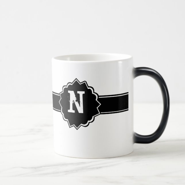 Mug Magic Monogramme noir blanc (Droite)