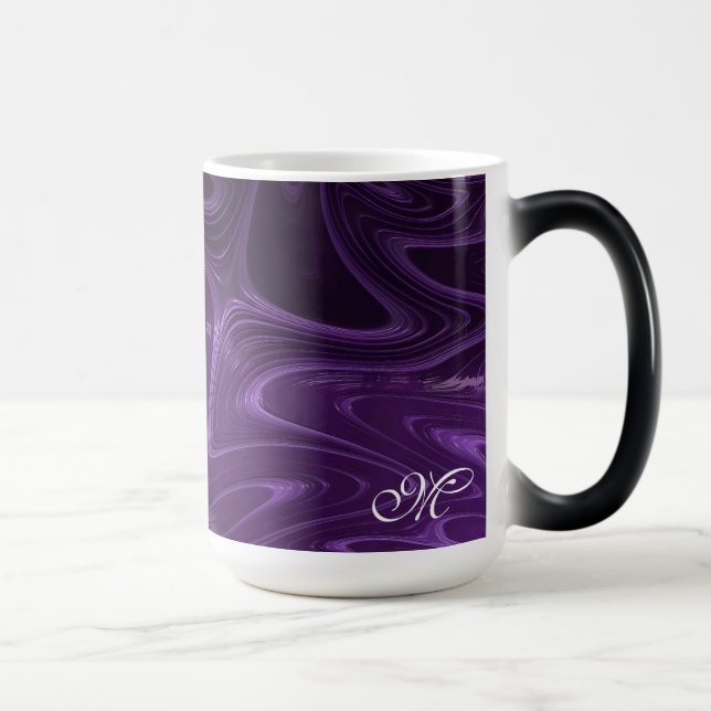 Mug Magic Monogramme Violet complexe Fractale spirituelle (Droite)