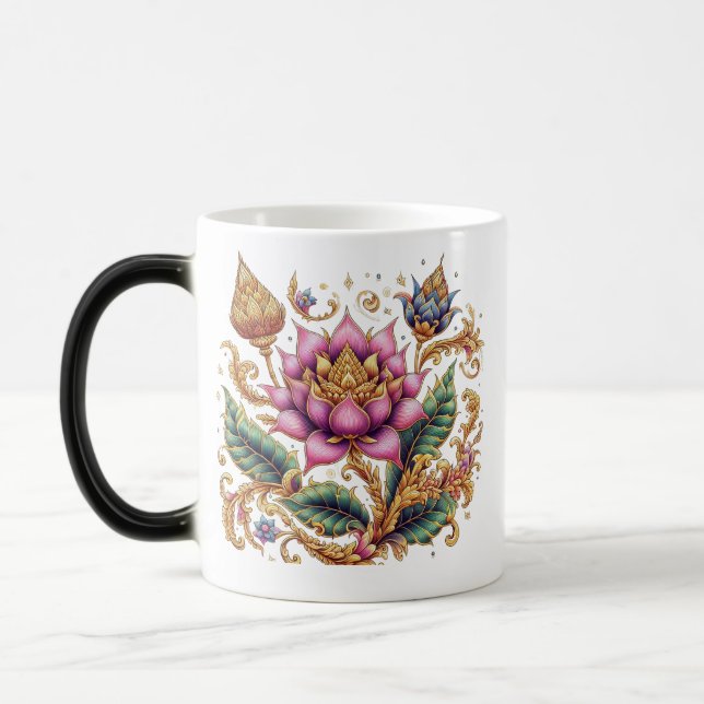 Mug Magic Morphage de la fleur motif thaïlandaise (Gauche)