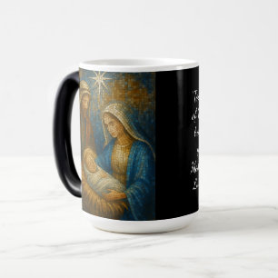 Mug Magic Mosaïque de verre coloré de la Nativité   Sainte F