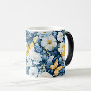 Mug Magic Motif à papillon bleu et blanc