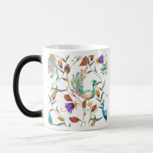 Mug Magic Motif au paon et fleurs paon