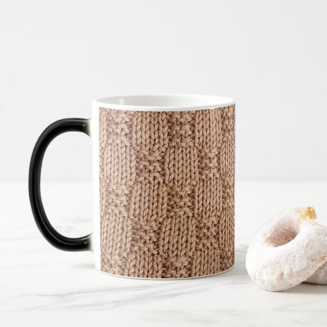 Mug Magic Motif Bubble Knit Stitch par Shirley Taylor (Avec donut)