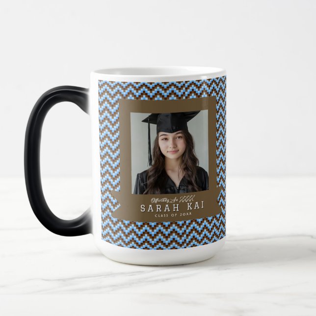 Mug Magic Motif Chevron Classique Petite-Fille Diplômée (Gauche)