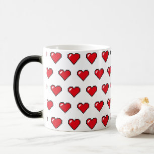 Mug Magic Motif Coeur 8 bits rouge