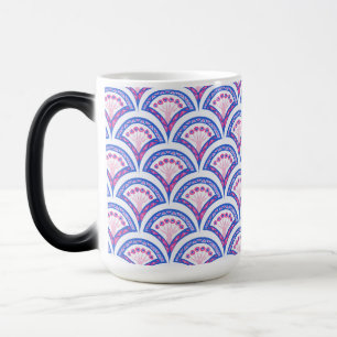 Mug Magic motif damassé floral bleu