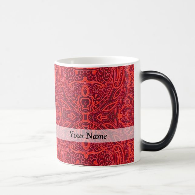 Mug Magic Motif damassé rouge (Droite)