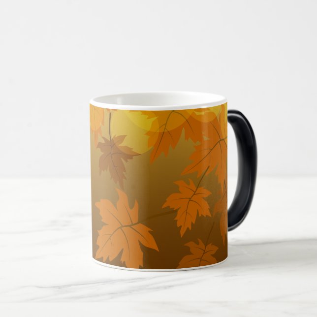 Mug Magic Motif d'automne avec feuilles d'érable en chute et (Devant droit)