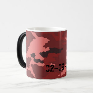 Mug Magic Motif de camouflage rouge