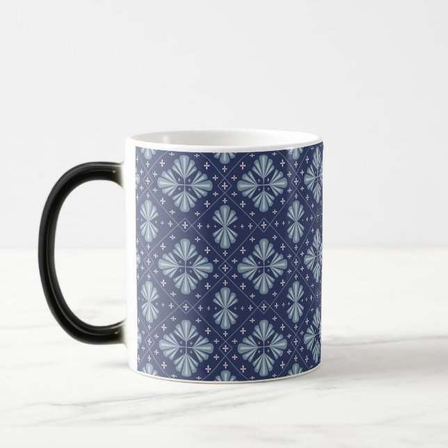 Mug Magic Motif de formes géométriques bleues  (Gauche)