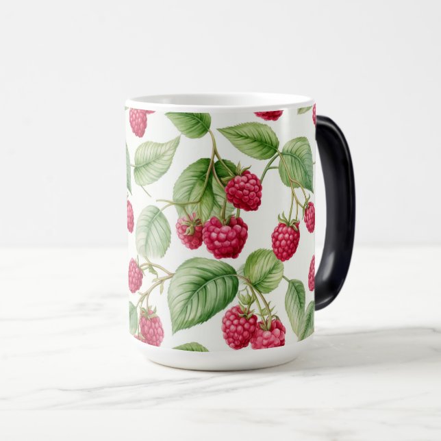 Mug Magic Motif de fruits framboises frais et juteux (Devant droit)