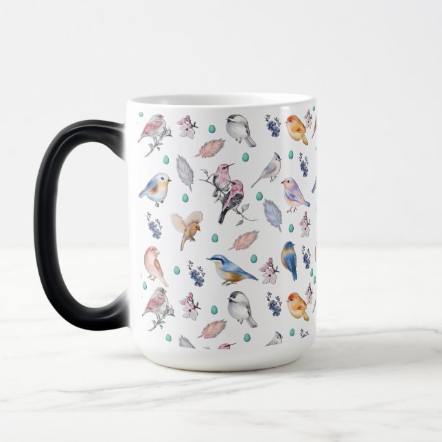 Mug Magic Motif des oiseaux de printemps (Gauche)