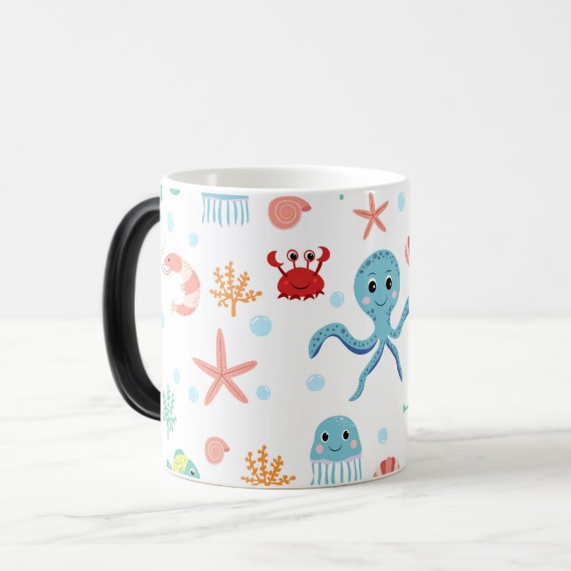 Mug Magic Motif du monde marin (Devant gauche)