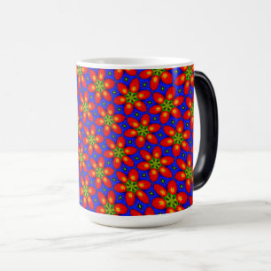 Mug Magic Motif Floral Rouge mou