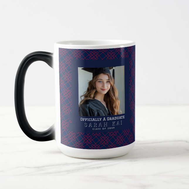 Mug Magic Motif Gingham Tendance PhD Diplômé (Gauche)