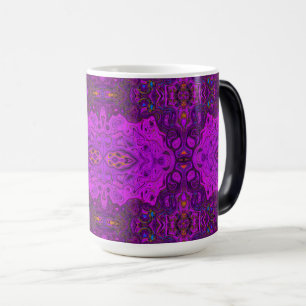 Mug Magic Motif Groovy Magenta et Noir Abstrait