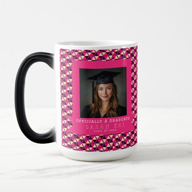 Mug Magic Motif hexagonal unique diplômé de l'université (Gauche)