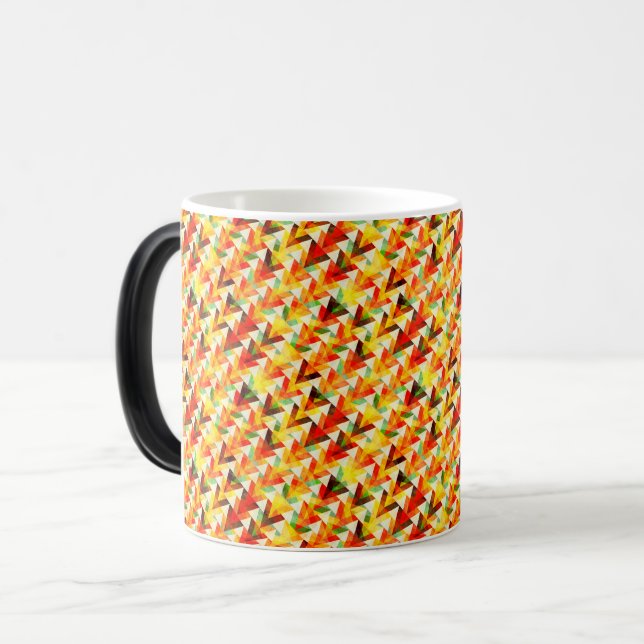 Mug Magic Motif mignon de triangles abstraits (Devant gauche)