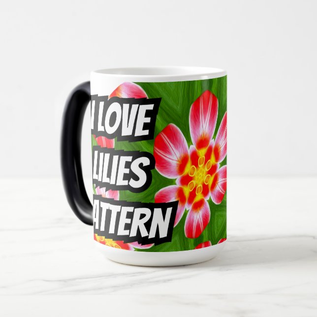 Mug Magic Motif Red Lilies (Devant gauche)