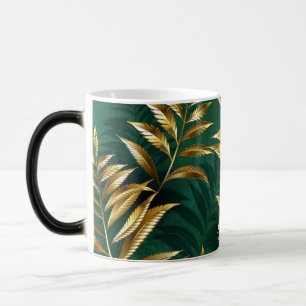 Mug Magic Motif sans couture avec des fougères dorées