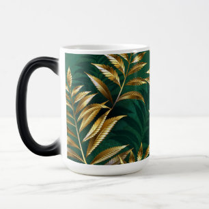 Mug Magic Motif sans couture avec des fougères dorées