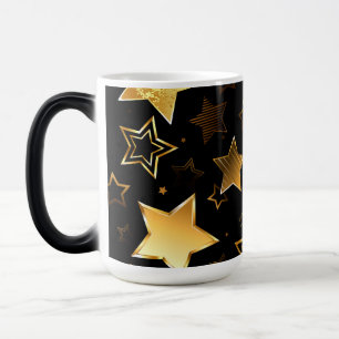 Mug Magic Motif sans couture avec étoiles d'or
