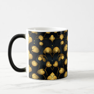 Mug Magic Motif sans couture noir et or