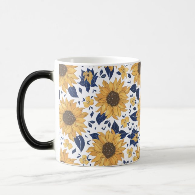 Mug Magic Motif Tournesol Jaune Et Vert (Gauche)