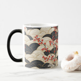 Mug Magic Motif vintage Oriental à feuille rouge