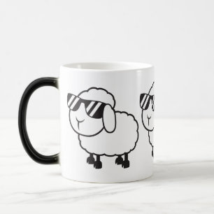 Mug Magic Moutons blancs dans la bande dessinée de lunettes