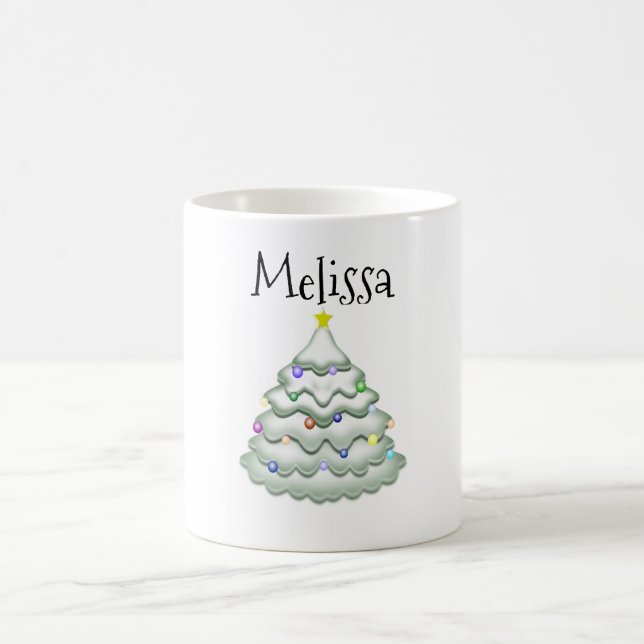 Mug Magic Mug/Arbre Morphé de Noël personnalisé (Centre)