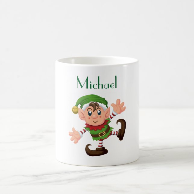 Mug Magic Mug/Elf de Noël personnalisé (Centre)