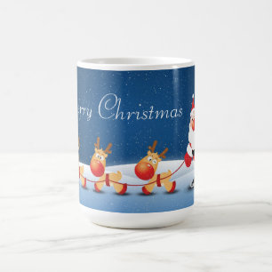 Mug Magic Mug/Père Noël et rennes de Noël