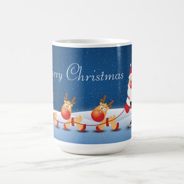 Mug Magic Mug/Père Noël et rennes de Noël (Centre)