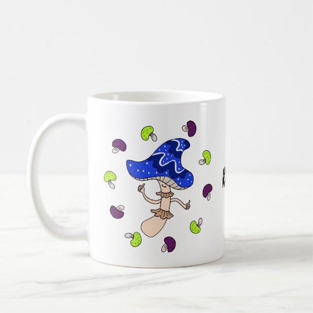 Mug Magic Mushroom Lover bizarre étrange nom personnal (Gauche)