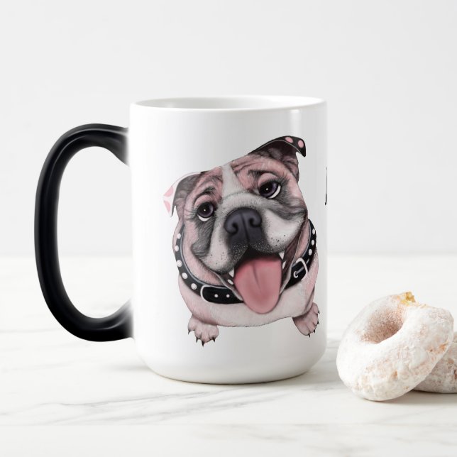 Mug Magic Musique de Bulldog Rose (Avec donut)