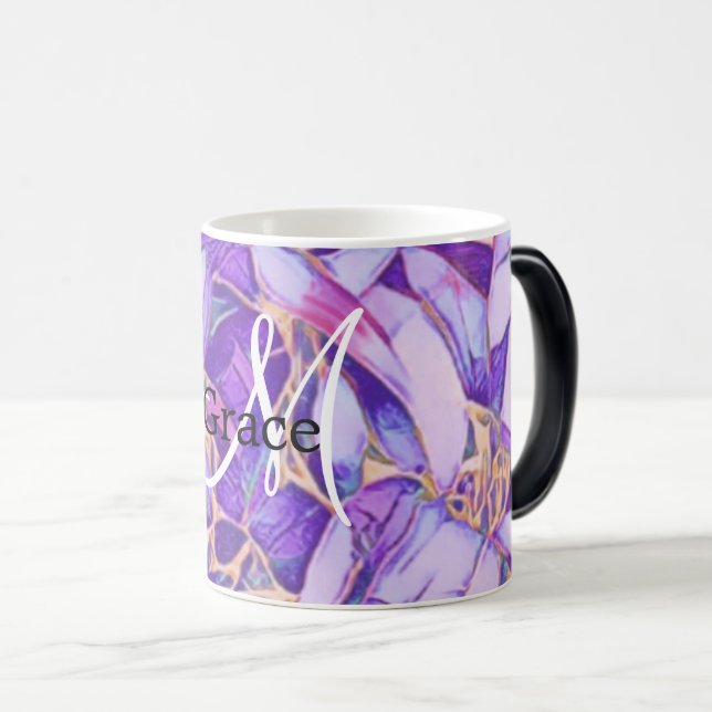 Mug Magic Musique De Fleur D'Or Purple Et Faux (Devant droit)