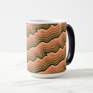 Mug Magic Musique en céramique de flux rétro   Motif Earthy 