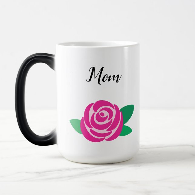 Mug Magic Musique personnalisée Motif rose (Gauche)