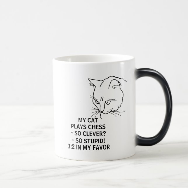 Mug Magic My Cat Plays Chess personnalisable (Droite)