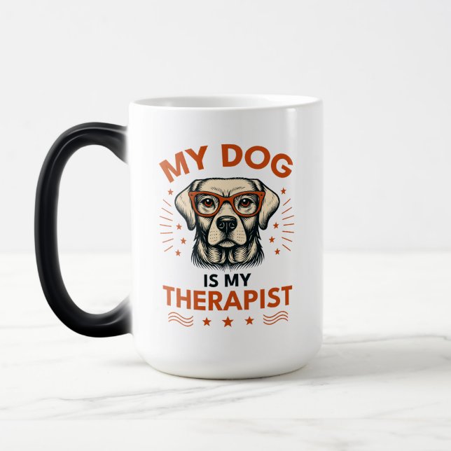 Mug Magic My dog is my therapist (Gauche)