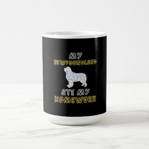 Mug Magic My Newfoundland ate my homework Newfie dog vend