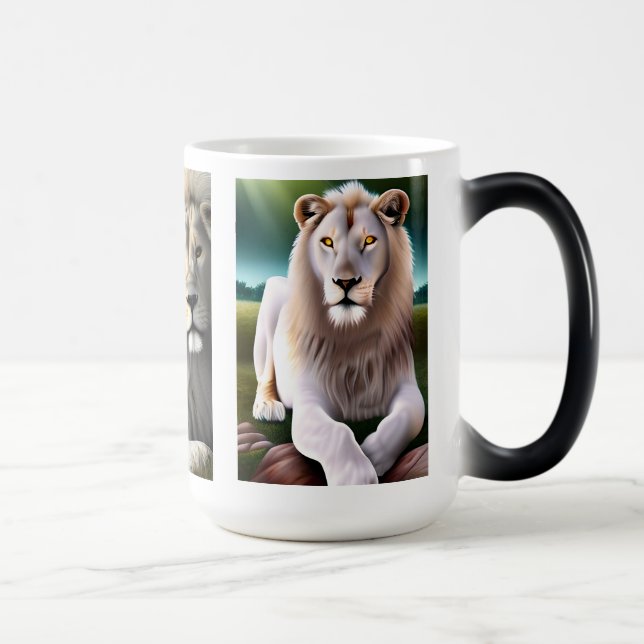 Mug Magic Mystic White Lion AI Art (Droite)