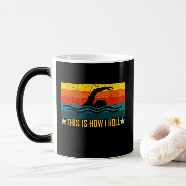 Mug Magic Nager C'est comme ça que je roule Drôle  (Avec donut)