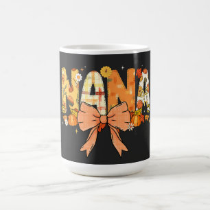 Mug Magic Nana Citrouille Fall Coquette Bow Thanksgiving Mam