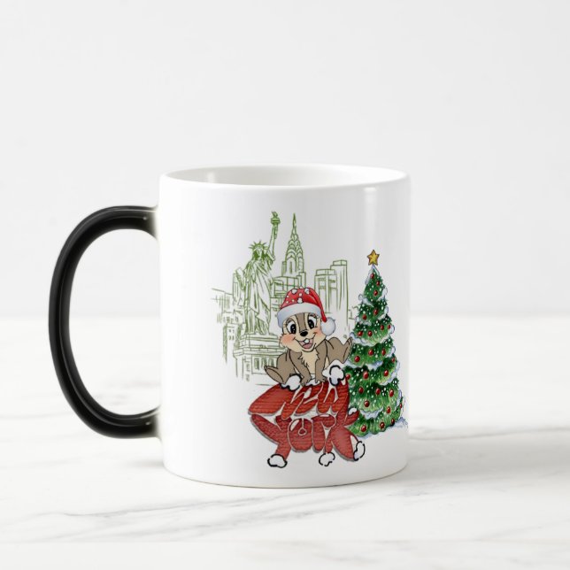 Mug Magic navidad en nueva york con ardilla (Gauche)