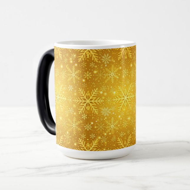 Mug Magic Neige dorée (Devant gauche)